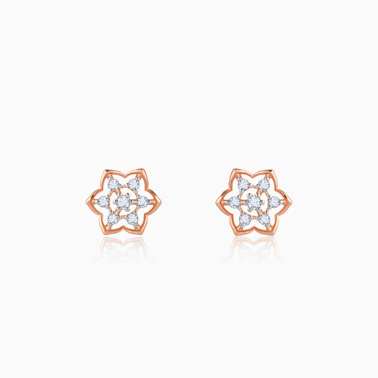 Rose Gold Floral Joy Lab Grown Diamond Studs