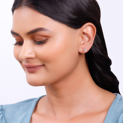 Rose Gold Floral Joy Lab Grown Diamond Studs