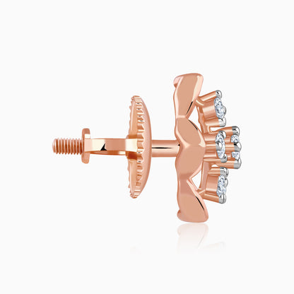 Rose Gold Floral Joy Lab Grown Diamond Studs