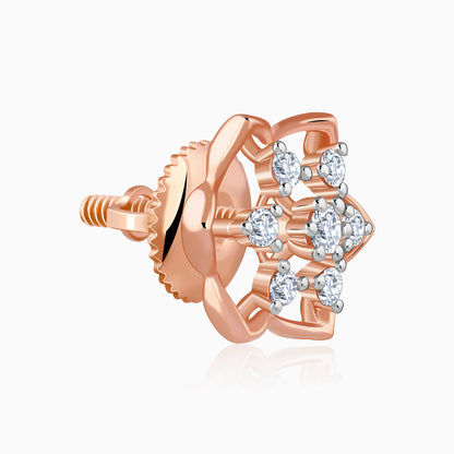 Rose Gold Floral Joy Lab Grown Diamond Studs