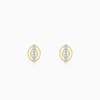 Gold Ellipse Glow Lab Grown Diamond Earrings
