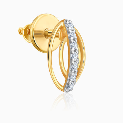 Gold Ellipse Glow Lab Grown Diamond Earrings