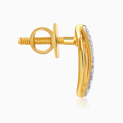 Gold Ellipse Glow Lab Grown Diamond Earrings