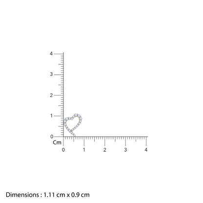 Gold Sparkle Heart Lab Grown Diamond Earrings