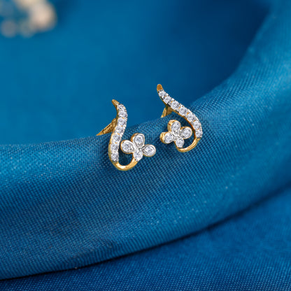 Gold Liora Lab Grown Diamond Earrings