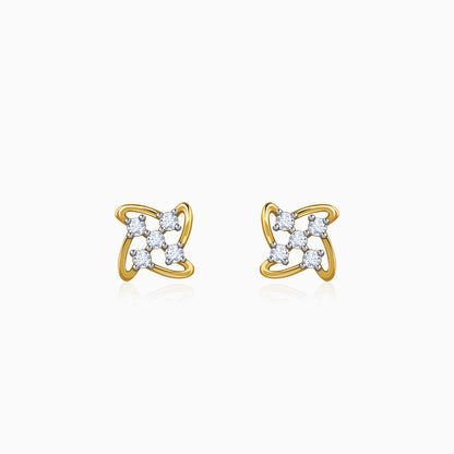 Gold Beigoma Lab Grown Diamond Studs