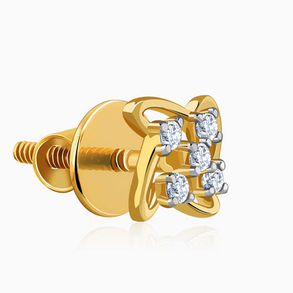 Gold Beigoma Lab Grown Diamond Studs