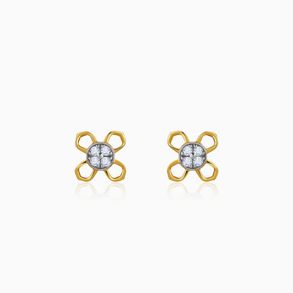 Gold Ixora Lab Grown Diamond Studs