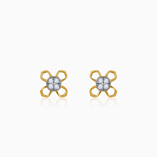 Gold Ixora Lab Grown Diamond Studs