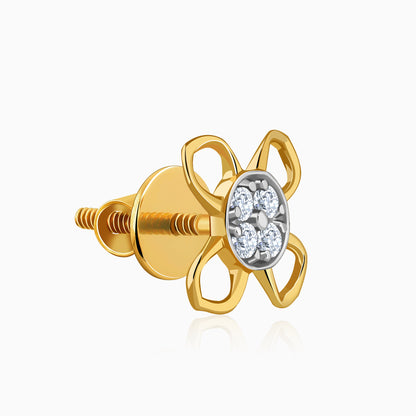 Gold Ixora Lab Grown Diamond Studs