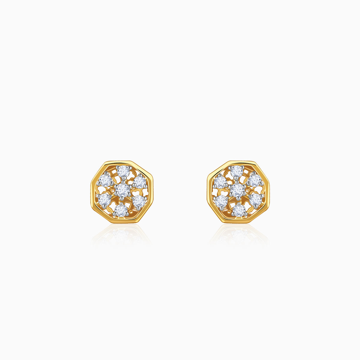 Gold Bloom Lab Grown Diamond Studs