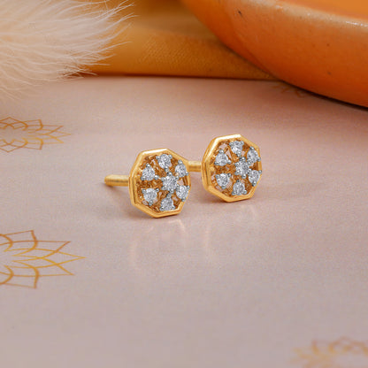 Gold Bloom Lab Grown Diamond Studs
