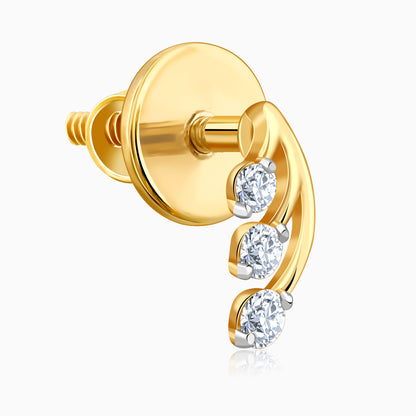 Gold Elysian Lab Grown Diamond Earrings