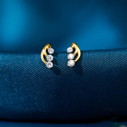 Gold Elysian Lab Grown Diamond Earrings