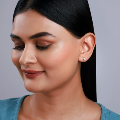 Gold Blush Loop Lab Grown Diamond Earrings