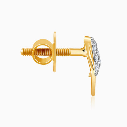 Gold Blush Loop Lab Grown Diamond Earrings