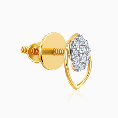 Gold Blush Loop Lab Grown Diamond Earrings