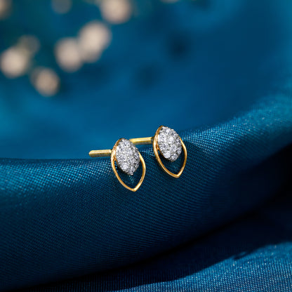 Gold Blush Loop Lab Grown Diamond Earrings