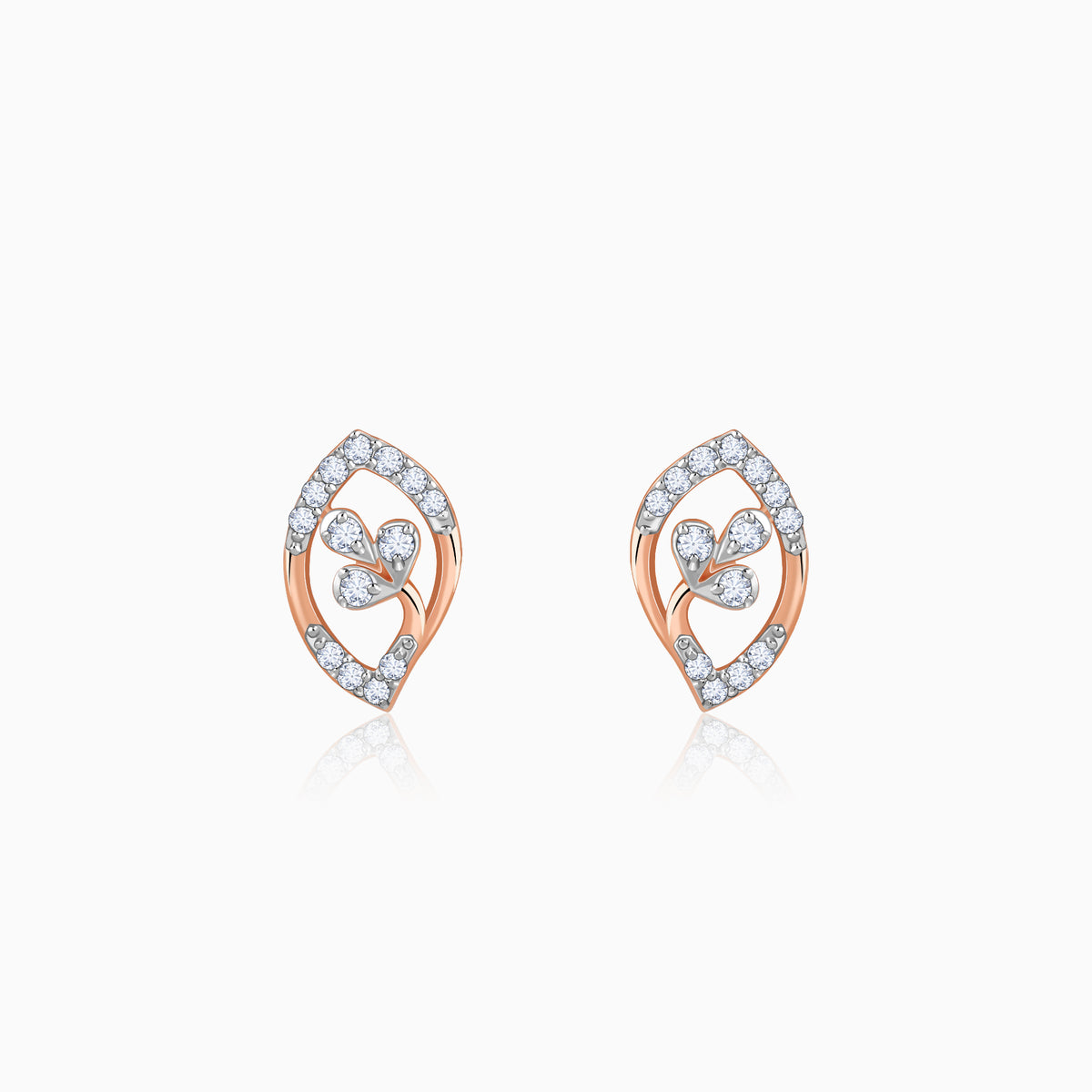 Rose Gold Aurora Gleam Lab Grown Diamond Studs