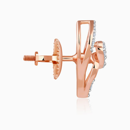 Rose Gold Aurora Gleam Lab Grown Diamond Studs
