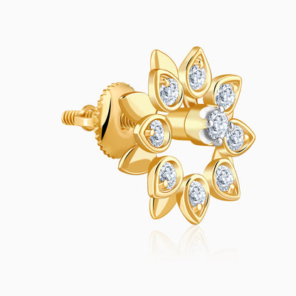 Gold Celeste Bloom Lab Grown Diamonds Earrings