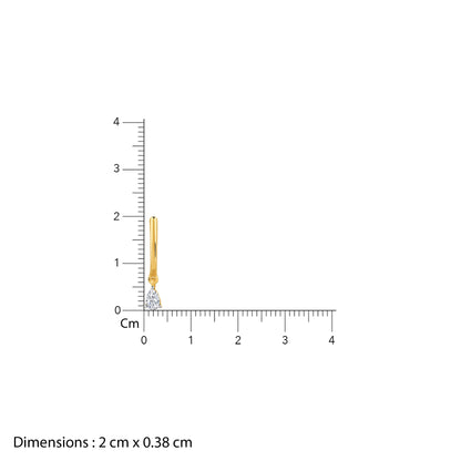 Gold J Drop Lab Grown Diamond Hoop Earrings