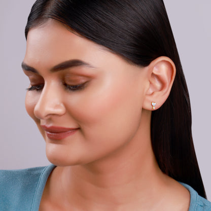 Gold Aurora Leaf Lab Grown Diamond Earrings