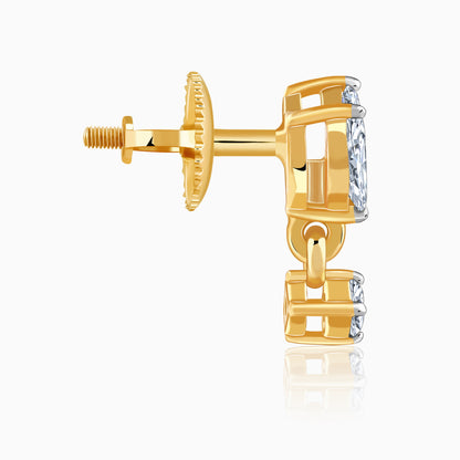 Gold Aurora Leaf Lab Grown Diamond Earrings