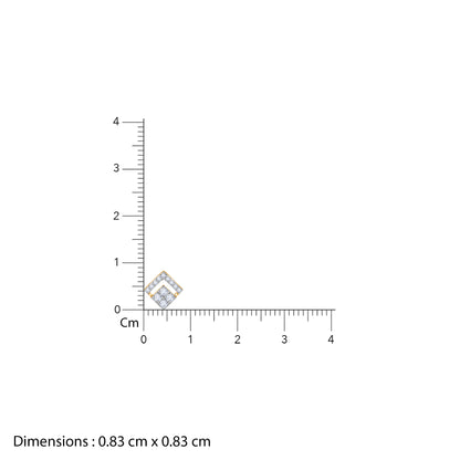 Gold Rhombus Sparkle Lab Grown Diamond Earrings