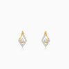 Gold Leaflet Sparkle Lab Grown Diamond Studs