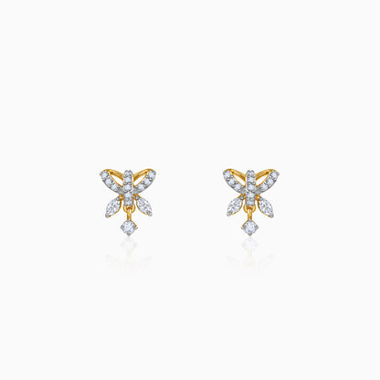 Gold Fluttering Kiss Lab Grown Diamond Earrings