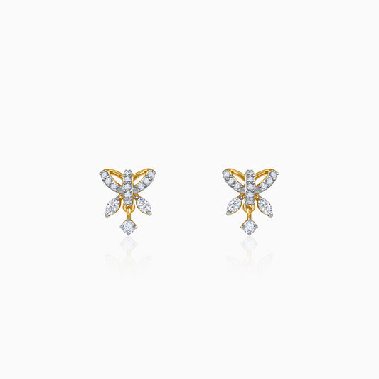 Gold Fluttering Kiss Lab Grown Diamond Earrings