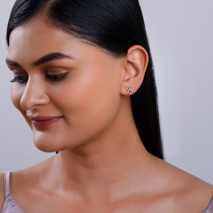 Gold Fluttering Kiss Lab Grown Diamond Earrings