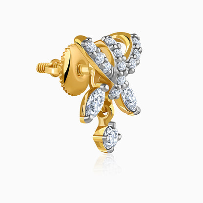 Gold Fluttering Kiss Lab Grown Diamond Earrings