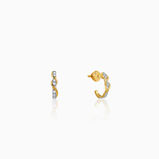 Gold Eterna Lab Grown Diamond Earrings
