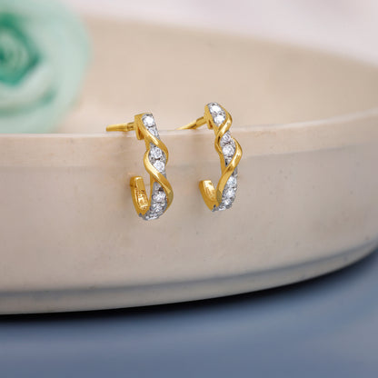 Gold Eterna Lab Grown Diamond Earrings