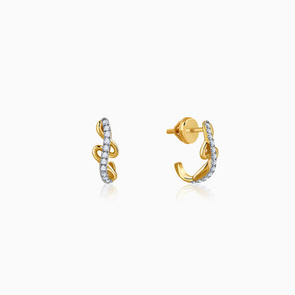Gold Twira Lab Grown Diamond Earrings