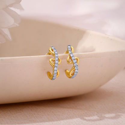 Gold Twira Lab Grown Diamond Earrings