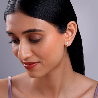 Gold Orvya Lab Grown Diamond Earrings