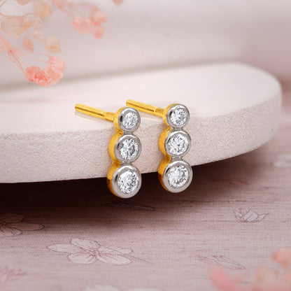 Gold Orvya Lab Grown Diamond Earrings