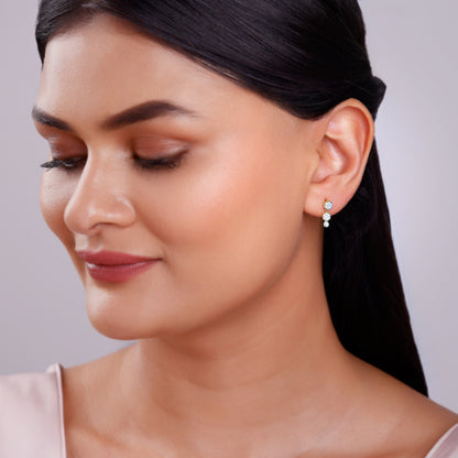 Gold Zyra Lab Grown Diamond Earrings