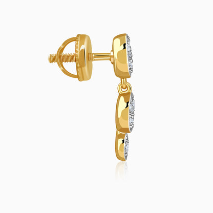 Gold Zyra Lab Grown Diamond Earrings