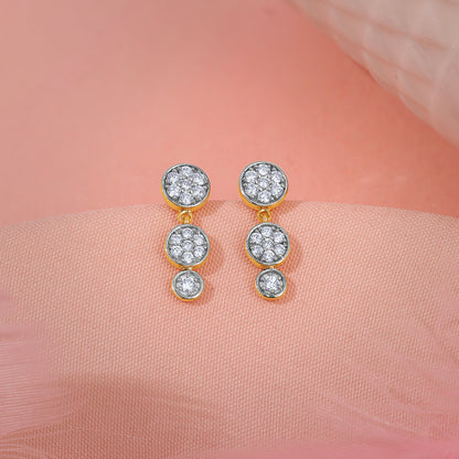 Gold Zyra Lab Grown Diamond Earrings