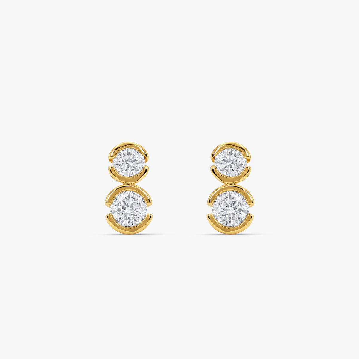 Gold Marielle Duo Lab Grown Diamond Earrings