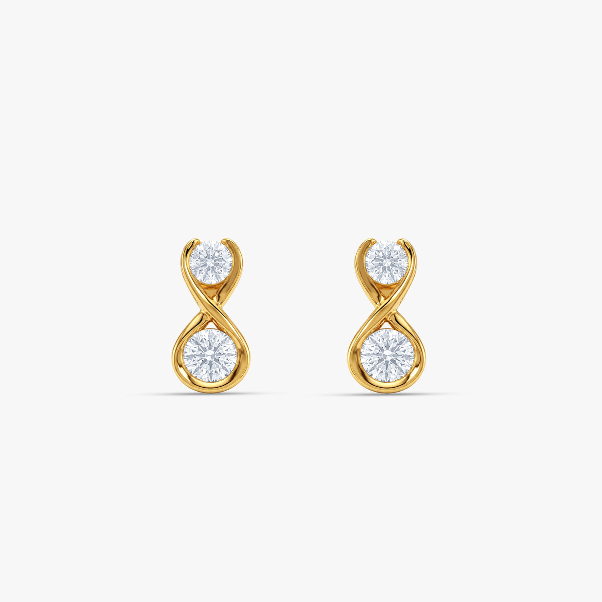 Gold Infini Aveline Lab Grown Diamond Earrings