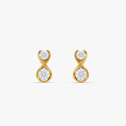 Gold Infini Aveline Lab Grown Diamond Earrings