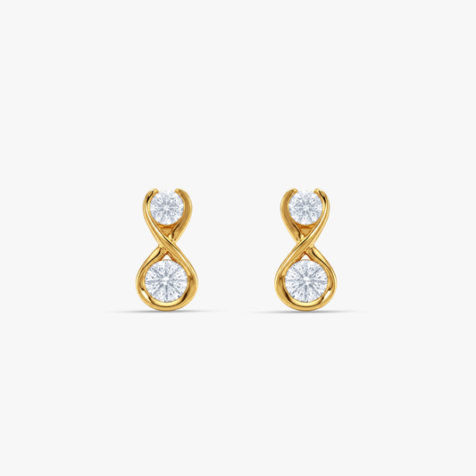Gold Infini Aveline Lab Grown Diamond Earrings