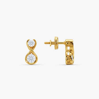 Gold Infini Aveline Lab Grown Diamond Earrings