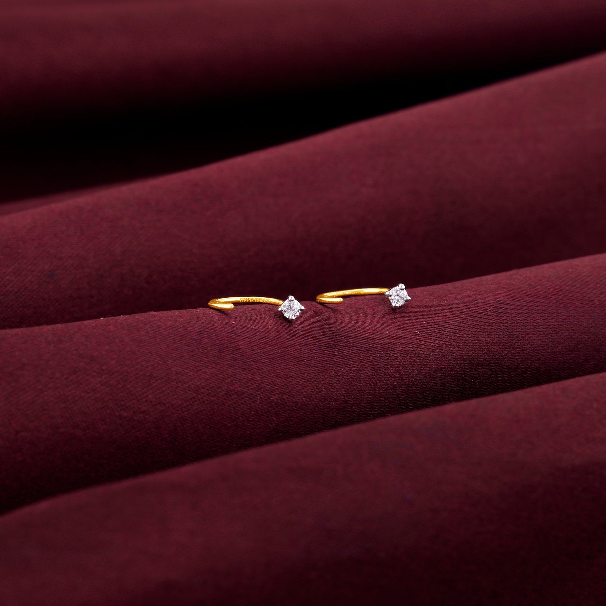 Gold Precious Diamond Earrings
