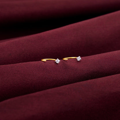 Gold Precious Diamond Earrings